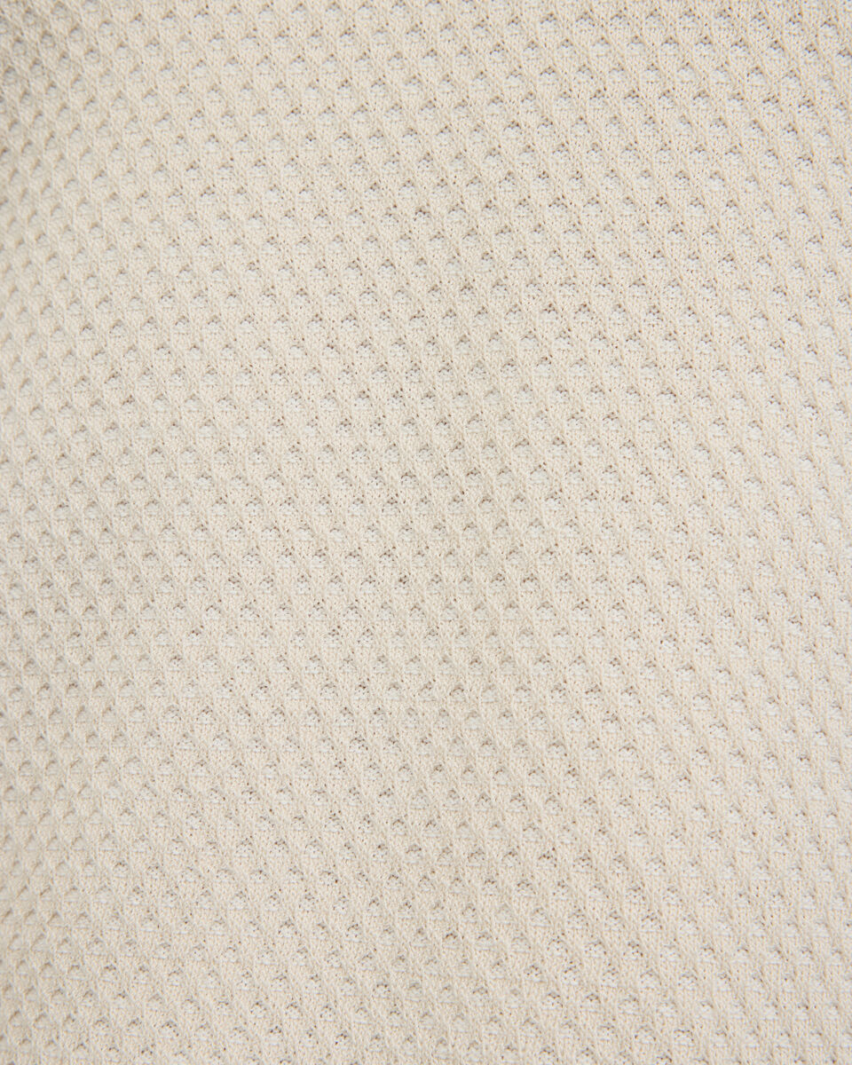 Waffle Lightweight Knit Polo, Natural Waffle Lightweight Knit Polo, Natural, hi-res